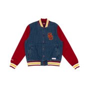USC Trojans Women's Denim SC Interlock Denim Varsity Jacket